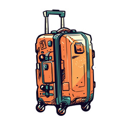 Fototapeta premium Travel adventure with luggage icon