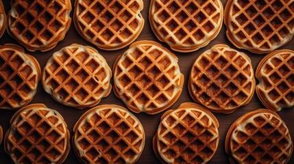 lot of waffles as background