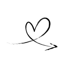 Arrow png, paint brush strokes arrow Illustration 