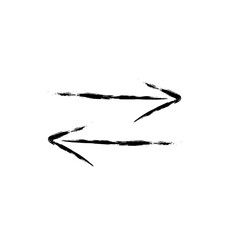 Arrow png, paint brush strokes arrow Illustration 