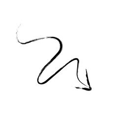 Arrow png, paint brush strokes arrow Illustration 