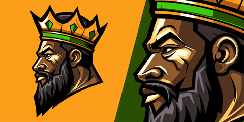 Illustration of African King Crown Logo: Perfect for Sport and E-Sport Gaming Teams