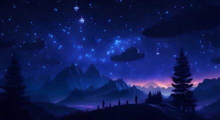 Fototapeta premium winter forest landscape