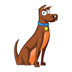 Vector Cartoon Great Danes Character isolated illustration