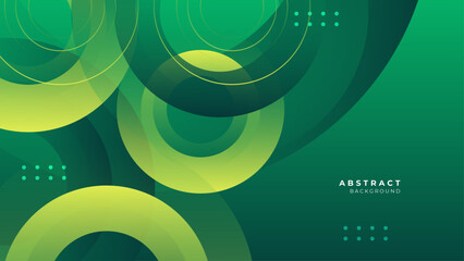 Abstract green and yellow geometric background with copy space.