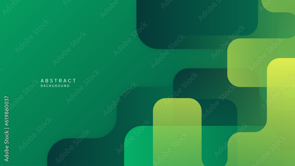 Wall mural vector bright gradient background in green and yellow