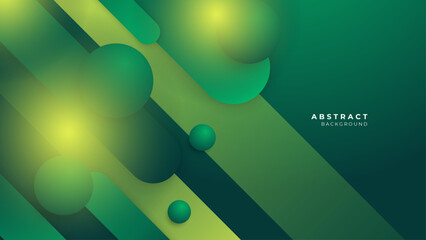 vector geometric abstract green and yellow background