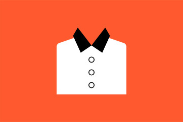 Vector tshirt illustration in flat design style, geometric cloth icon.