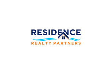 Residence housing logo design river lake shape icon symbol real estate property