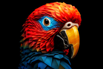 Obraz premium parrot portrait, pop surrealism