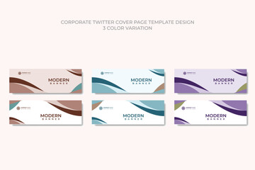 Business webinar horizontal Abstract banner design web template with 3 color theme.