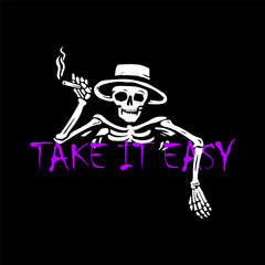 take it easy design vector typography for print t shirt