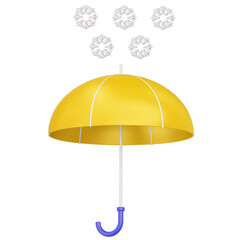 Umbrella and snow