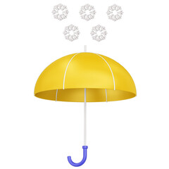 Obraz premium Umbrella and snow