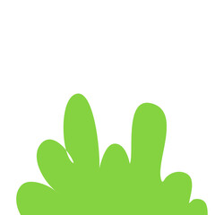 Abstract Cartoon Bushes Grass
