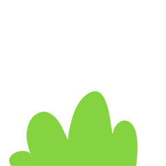 Abstract Cartoon Bushes Grass