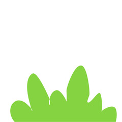 Abstract Cartoon Bushes Grass