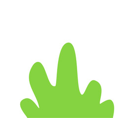 Abstract Cartoon Bushes Grass