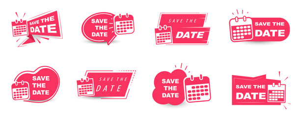 Save the date label with calendar icon