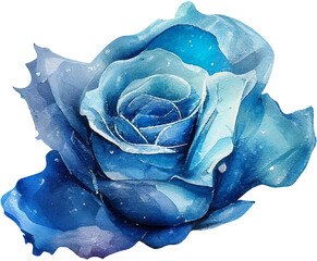 Fototapeta na wymiar Watercolor floral roses png transparent background Generative AI
