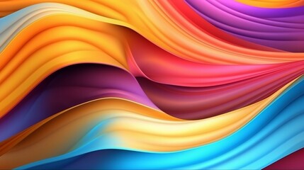 Photo colorful textile background vivid wave fabric.Generative AI