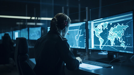 Fototapeta premium Defending Against the Unknown: Navigating the Challenges of Cybersecurity, generative AI