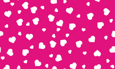 white love heart seamless pattern on pink background. Cute romantic pink hearts background print,Valentine's day holiday backdrop texture, romantic wedding design