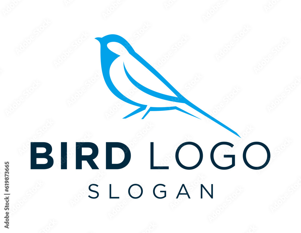 Poster logo about bird on a white background. created using the coreldraw application.