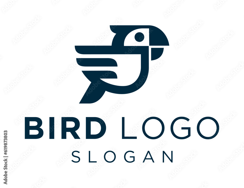 Poster logo about bird on a white background. created using the coreldraw application.
