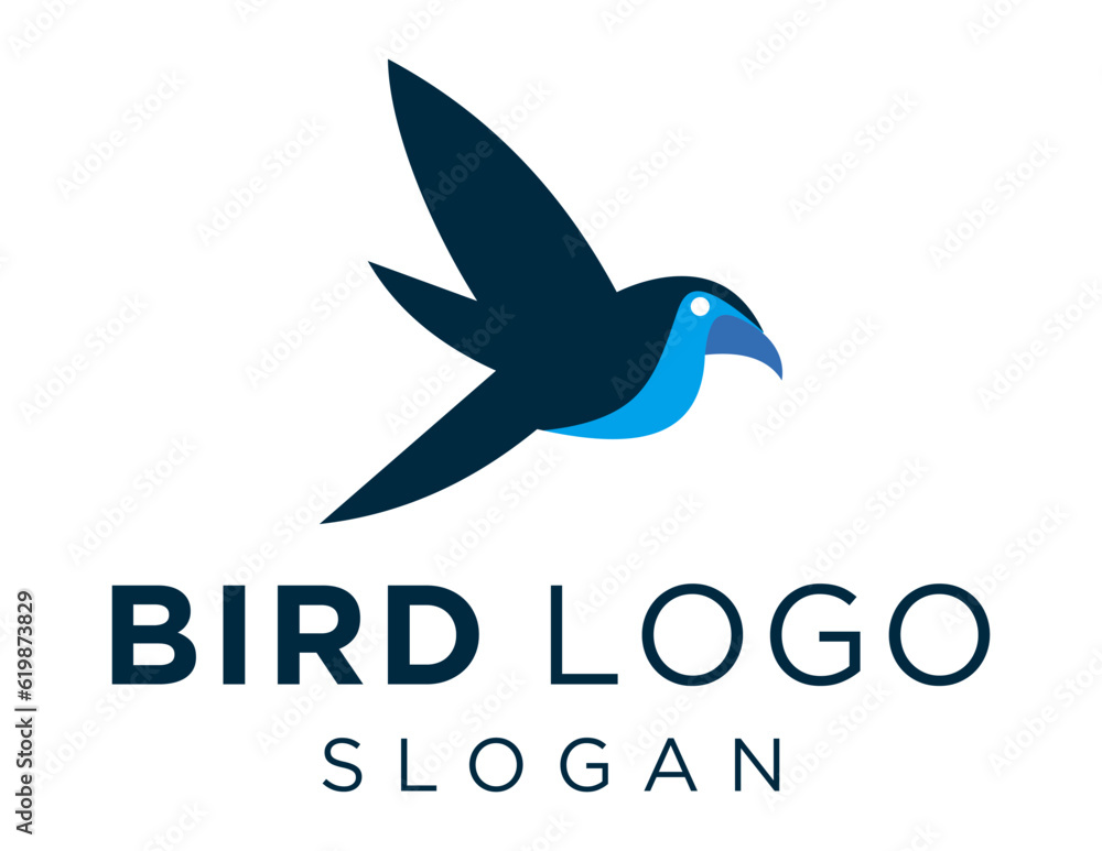 Poster logo about bird on a white background. created using the coreldraw application.