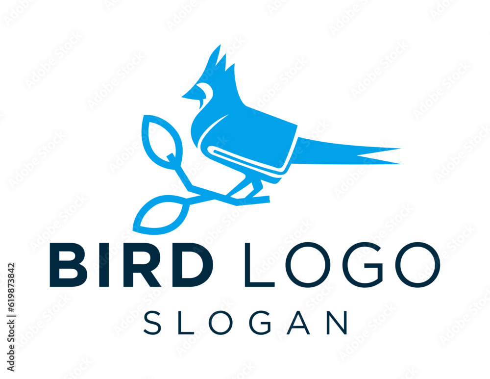Poster logo about bird on a white background. created using the coreldraw application.