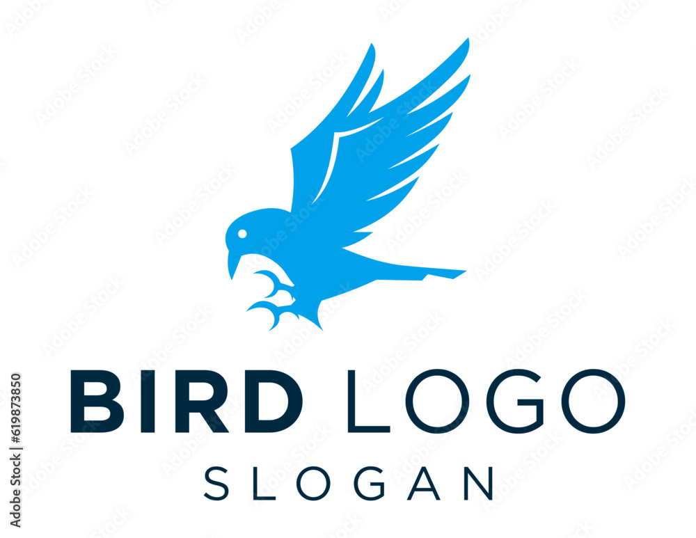 Poster logo about bird on a white background. created using the coreldraw application.