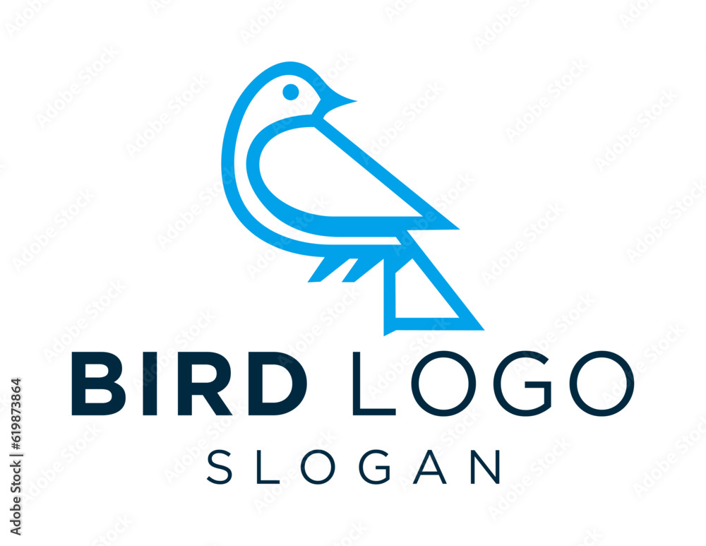Poster logo about bird on a white background. created using the coreldraw application.