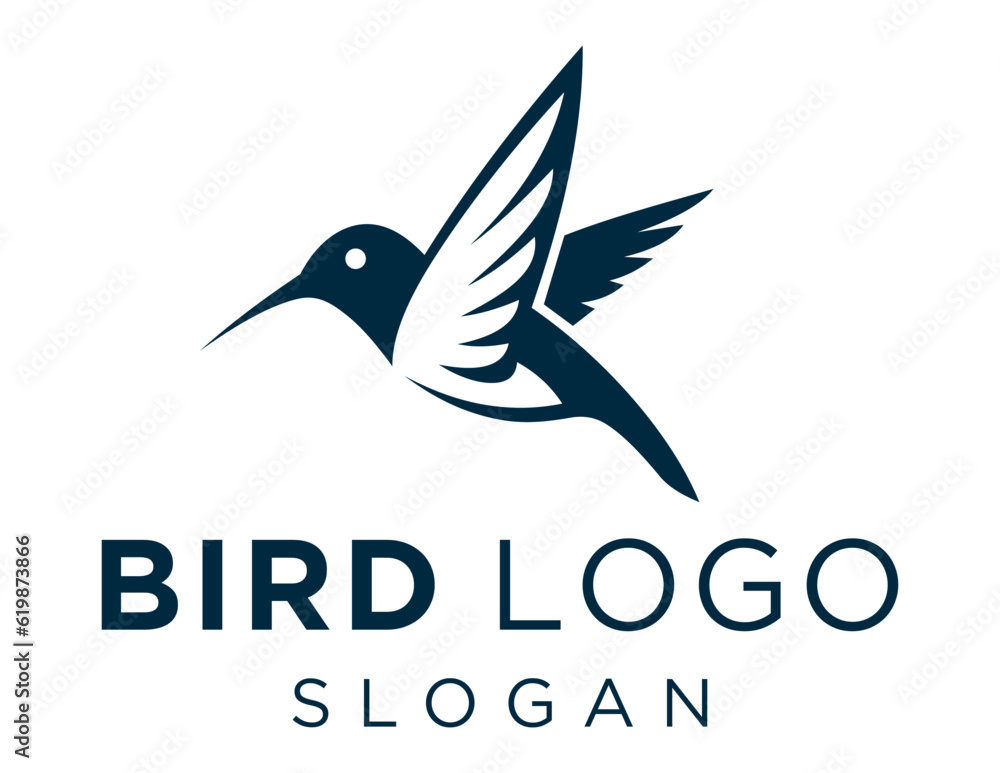Poster logo about bird on a white background. created using the coreldraw application.