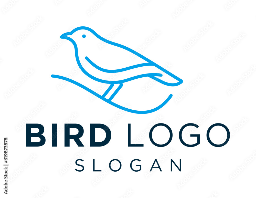 Poster logo about bird on a white background. created using the coreldraw application.