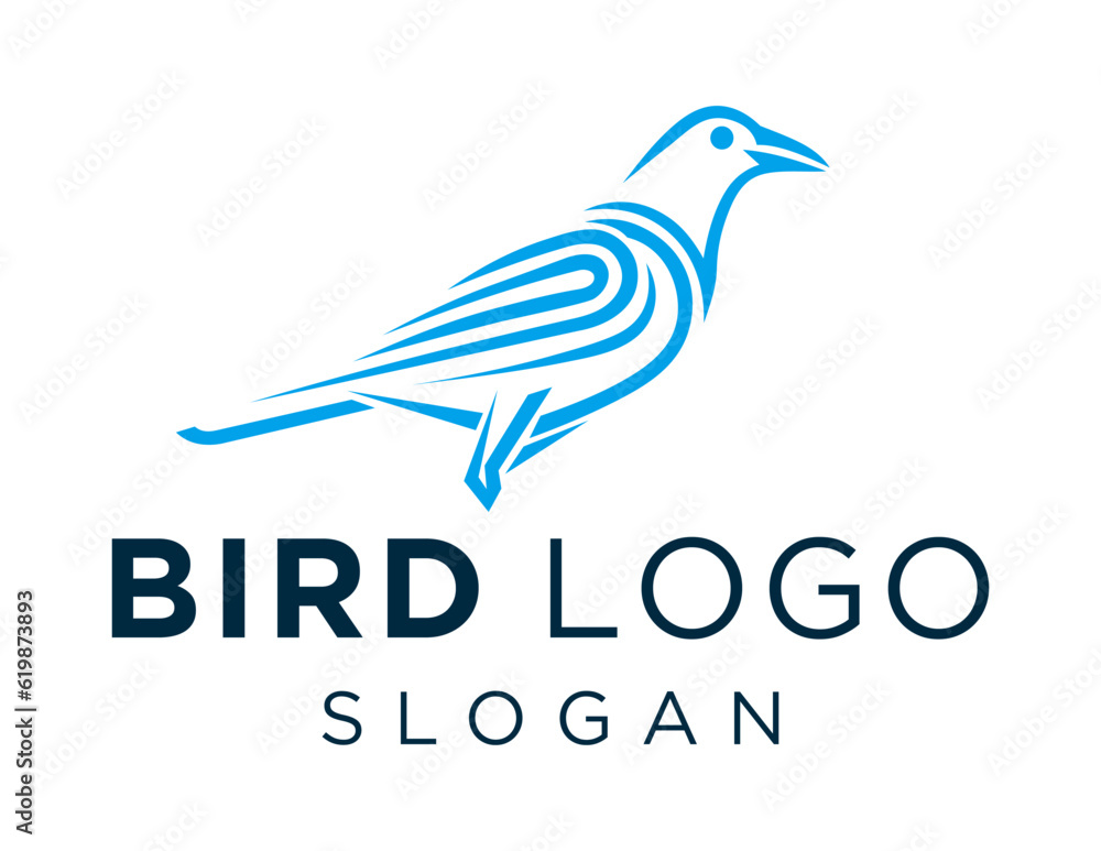 Poster logo about bird on a white background. created using the coreldraw application.