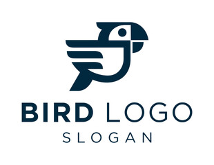 Naklejka premium Logo about Bird on a white background. created using the CorelDraw application.
