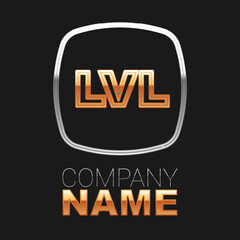 Line Level game icon isolated on black background. Colorful outline concept. Vector