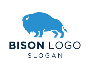 Logo about Bison on a white background. created using the CorelDraw application.