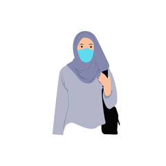 Illustration of an active Muslim woman