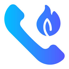 emergency call gradient icon