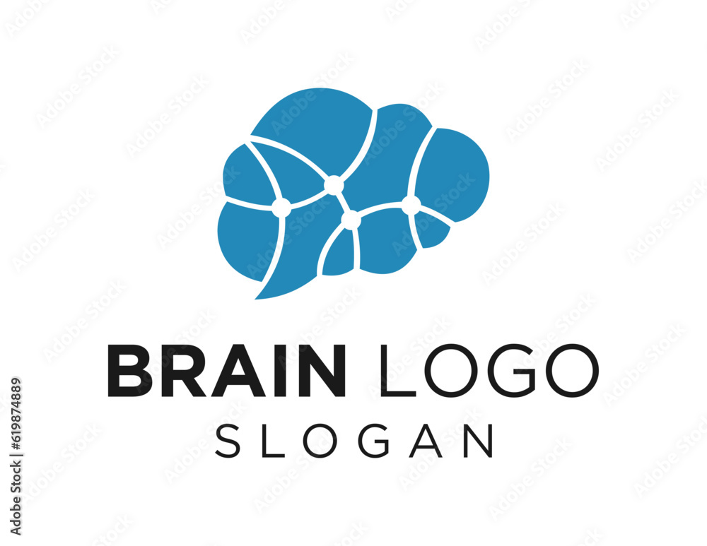 Poster logo about brain on a white background. created using the coreldraw application.