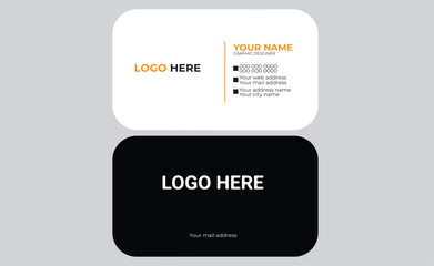 Creative and modern business card template.modern black and white business card design.