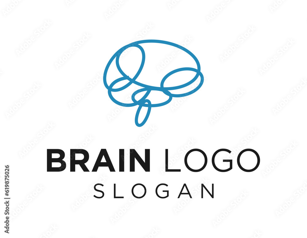 Poster logo about brain on a white background. created using the coreldraw application.