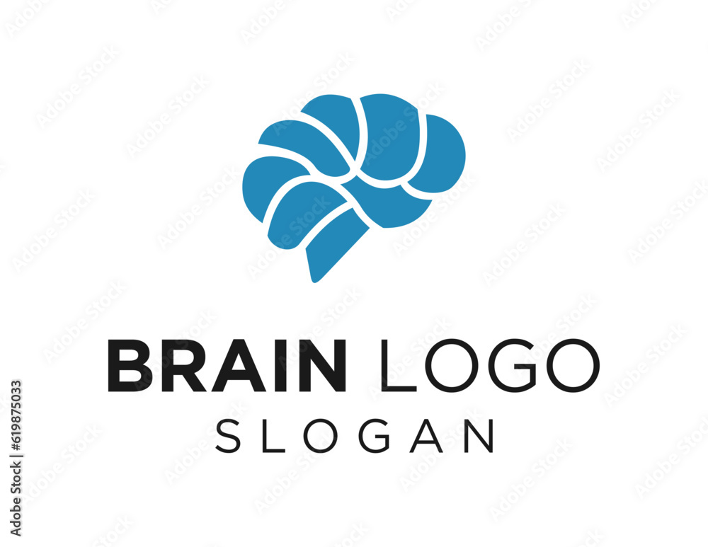 Poster logo about brain on a white background. created using the coreldraw application.
