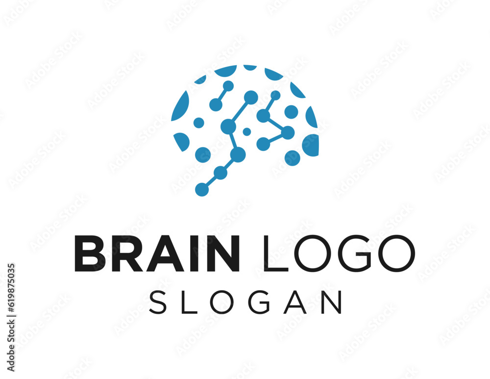 Poster logo about brain on a white background. created using the coreldraw application.