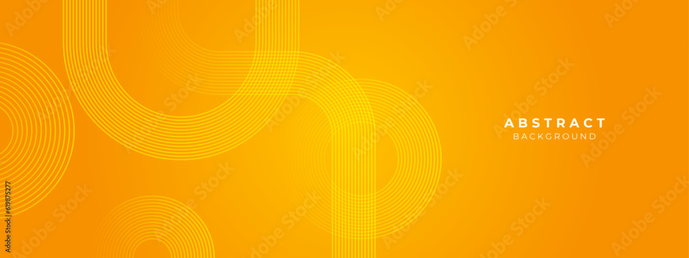 Poster minimal yellow geometric shapes light technology background abstract design. vector illustration abs