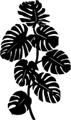 Fototapeta na wymiar Decorative plant silhouettes