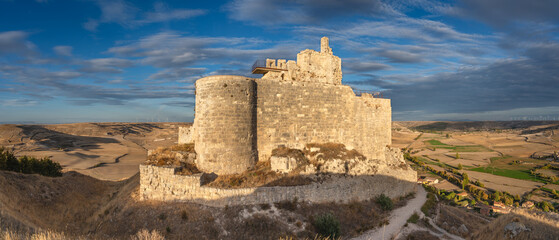 Castle of Castrojeriz Unveiled - A Breathtaking Panorama of Timeless Ruins, Spain