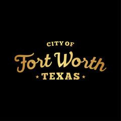 City of Fort Worth lettering design. Fort Worth typography design. Vector and illustration.